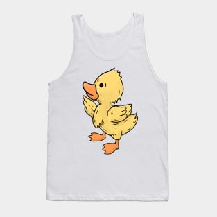 Duckling hand drawn looking to the left yellow Tank Top